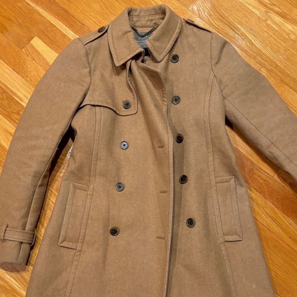 J Crew wool cashmere camel coat